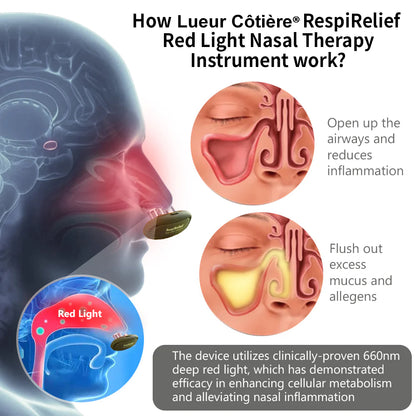 💝Anniversary Promotion💝Lueur Côtière® RespiRelief Red Light Nasal Therapy Instrument