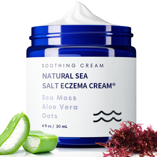 Natural Soothing Cream - Sea Moss Colloidal Oats - for Eczema Psoriasis Prone Skin - Minerals from The Sea - for Sensitive Skin - Hydrating Eczema Cream for Dry Skin