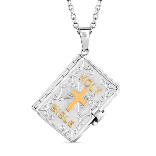 Openable Holy Cross Bible Pendant