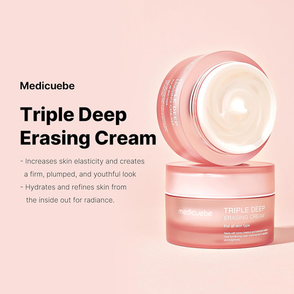 Triple Collagen Cream - Hydrating & Firming Moisturizer with Hyaluronic Acid, Premium Elastin, Shea Butter - Wrinkle Care & Boosts Elasticity - Korean Skincare