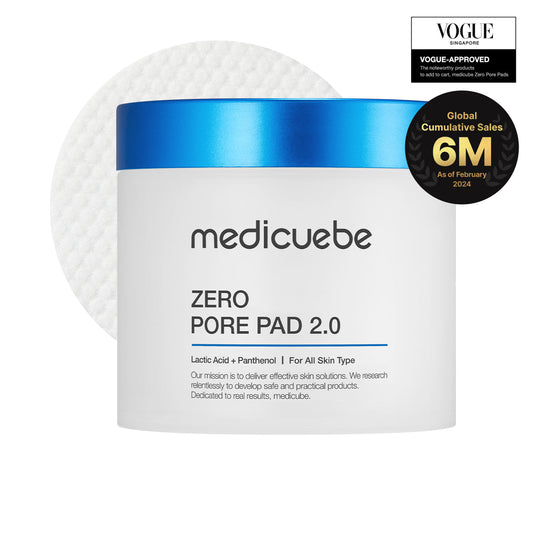 Zero Pore Pads, Dual-Textured Facial Toner Pads for Exfoliation and Pore Care with 4.5% AHA Lactic Acid & 0.45% BHA Salicylic Acid